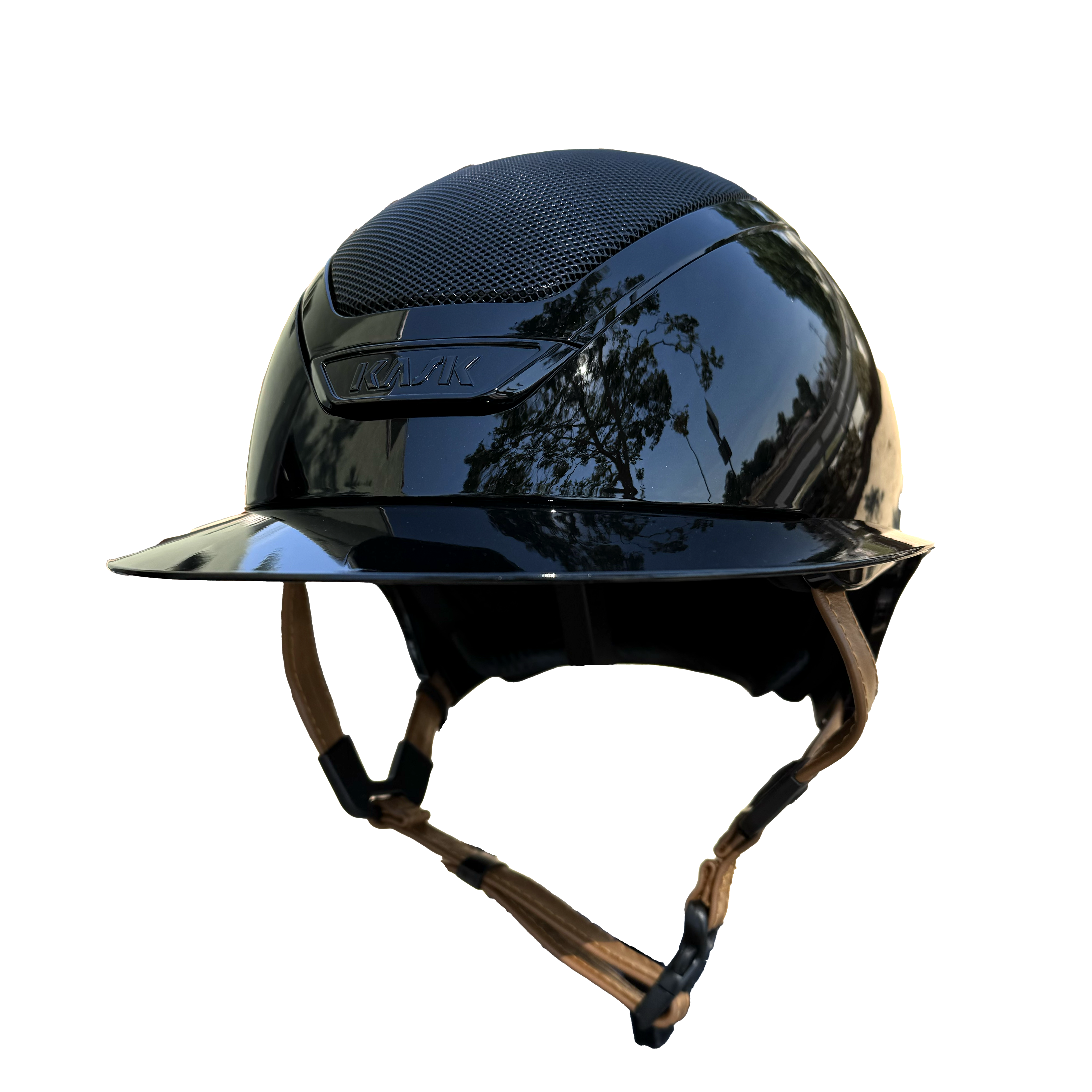 KASK Total Pure Shine Star Lady + tan leather harness