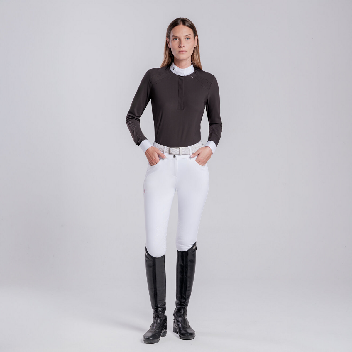 Cavalleria Toscana Seam Dots Shirt lds