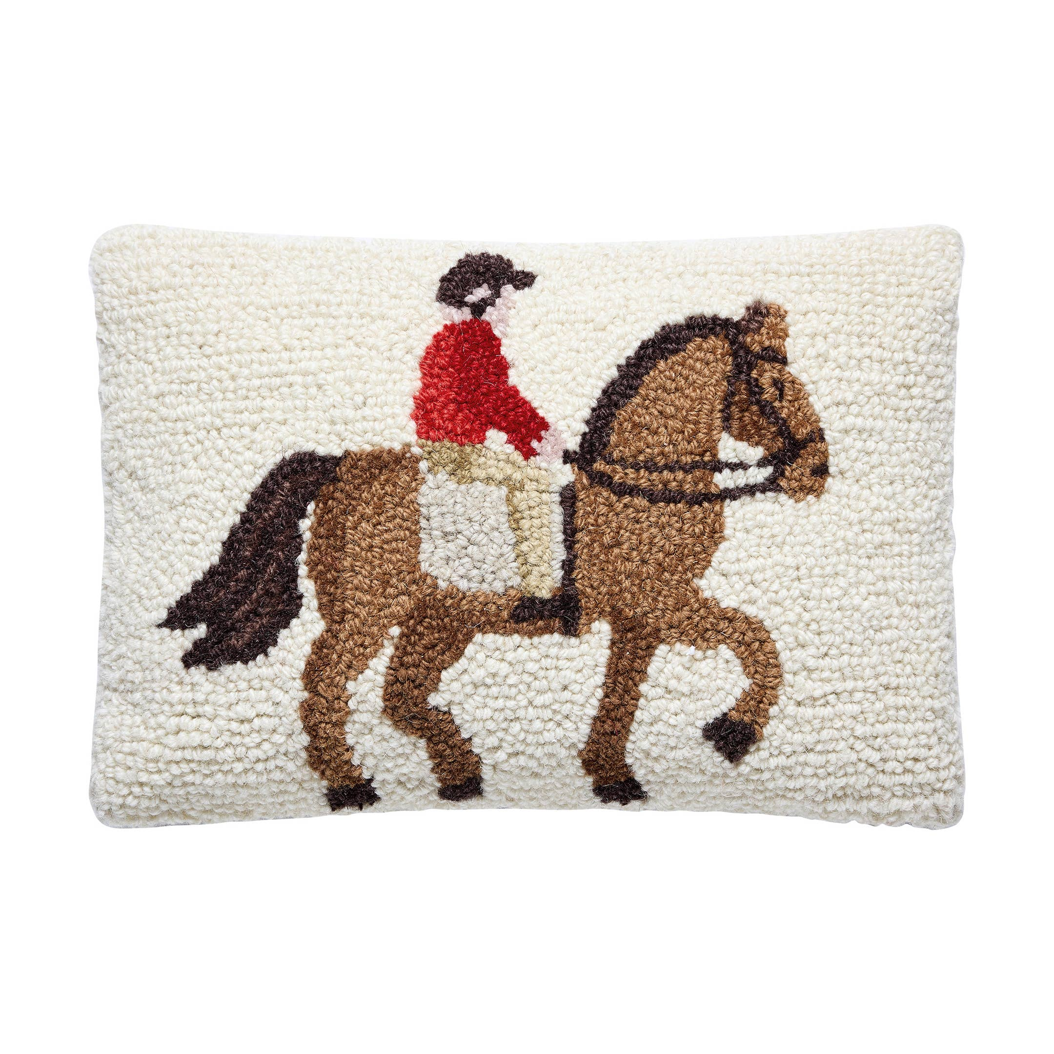 Equestrian Hooked Mini Pillow