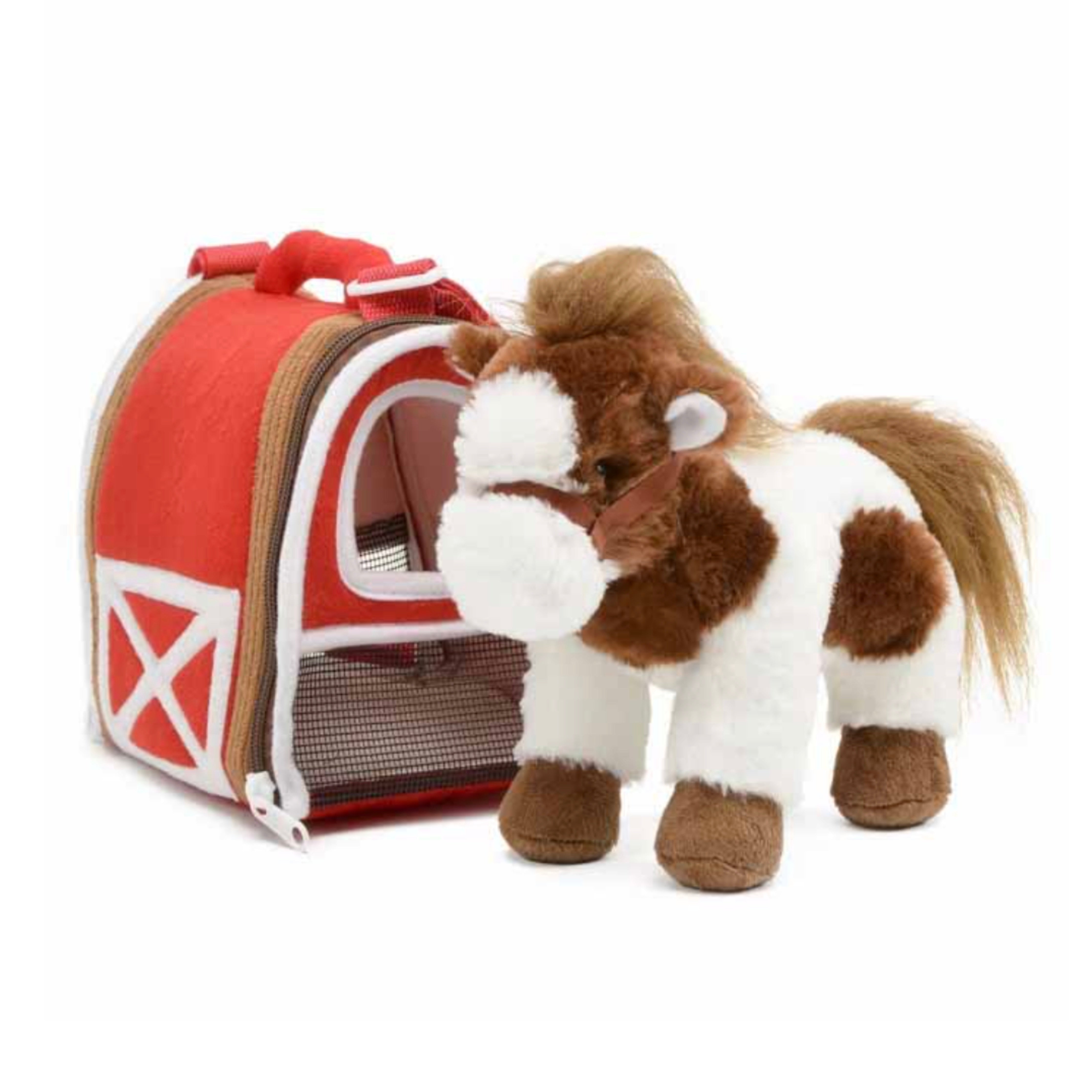 Plush Horse & Barn carrier