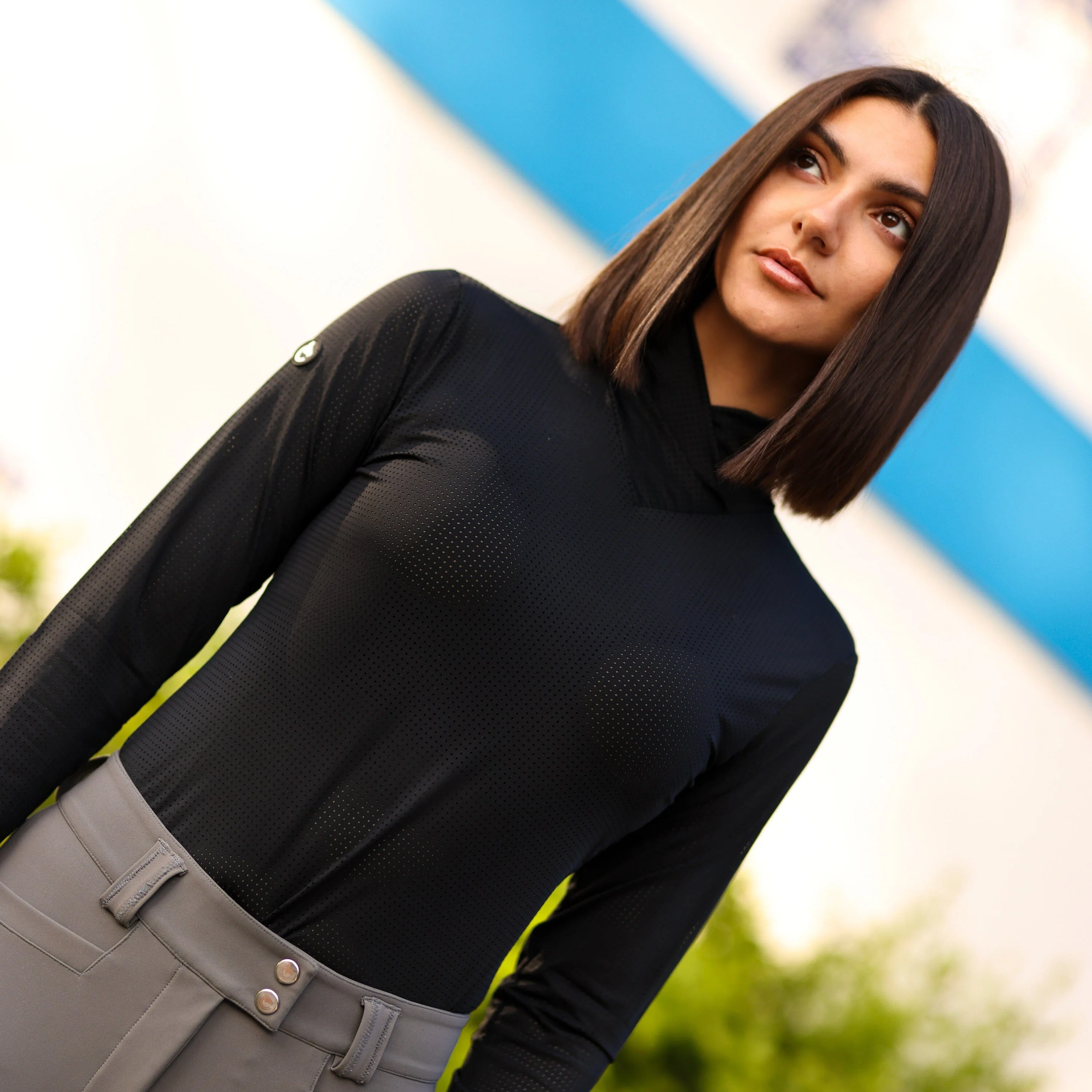 Criniere Kai Cross-Neck Perf Shirt
