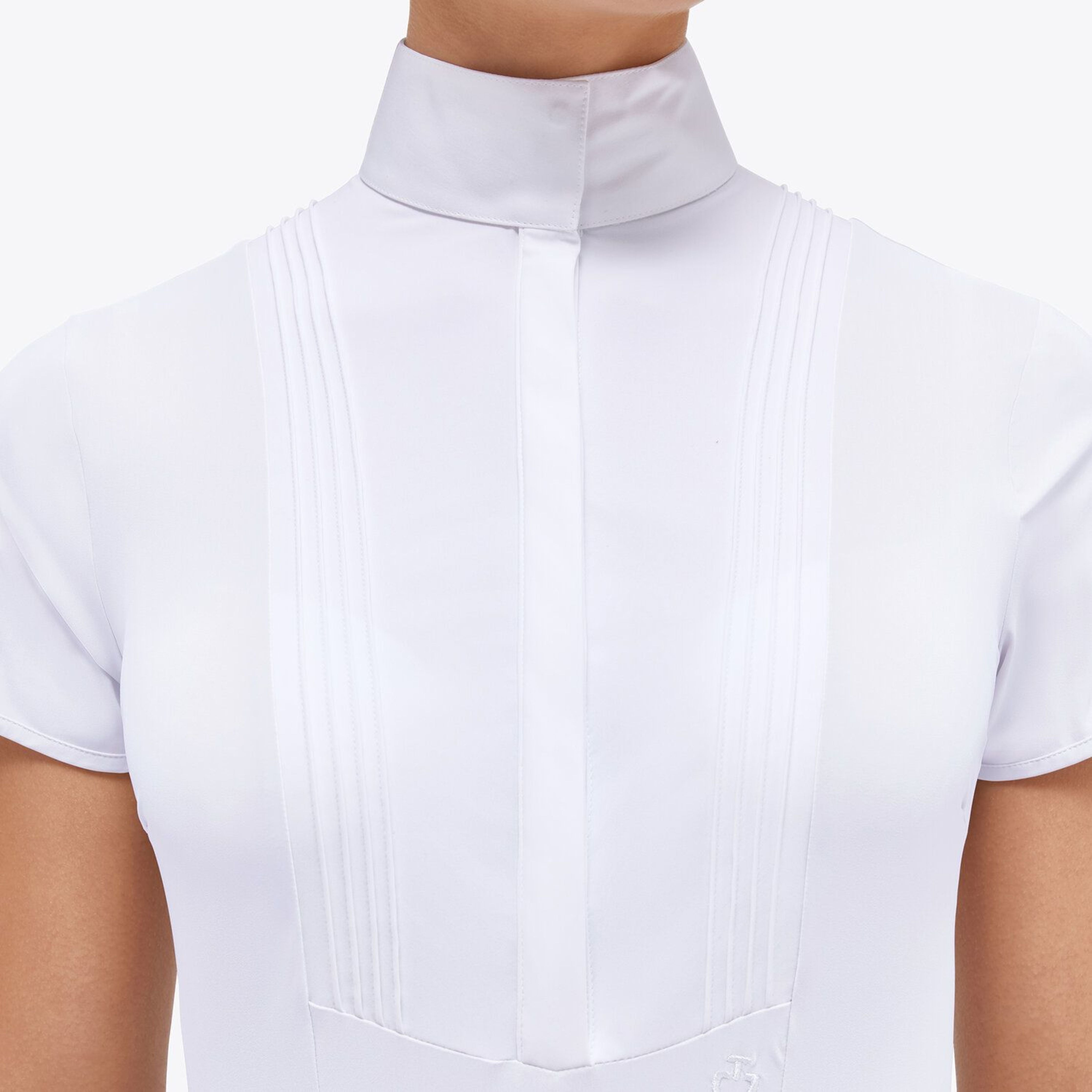 Cavalleria Toscana Perforated Bib Shirt s/s ladies