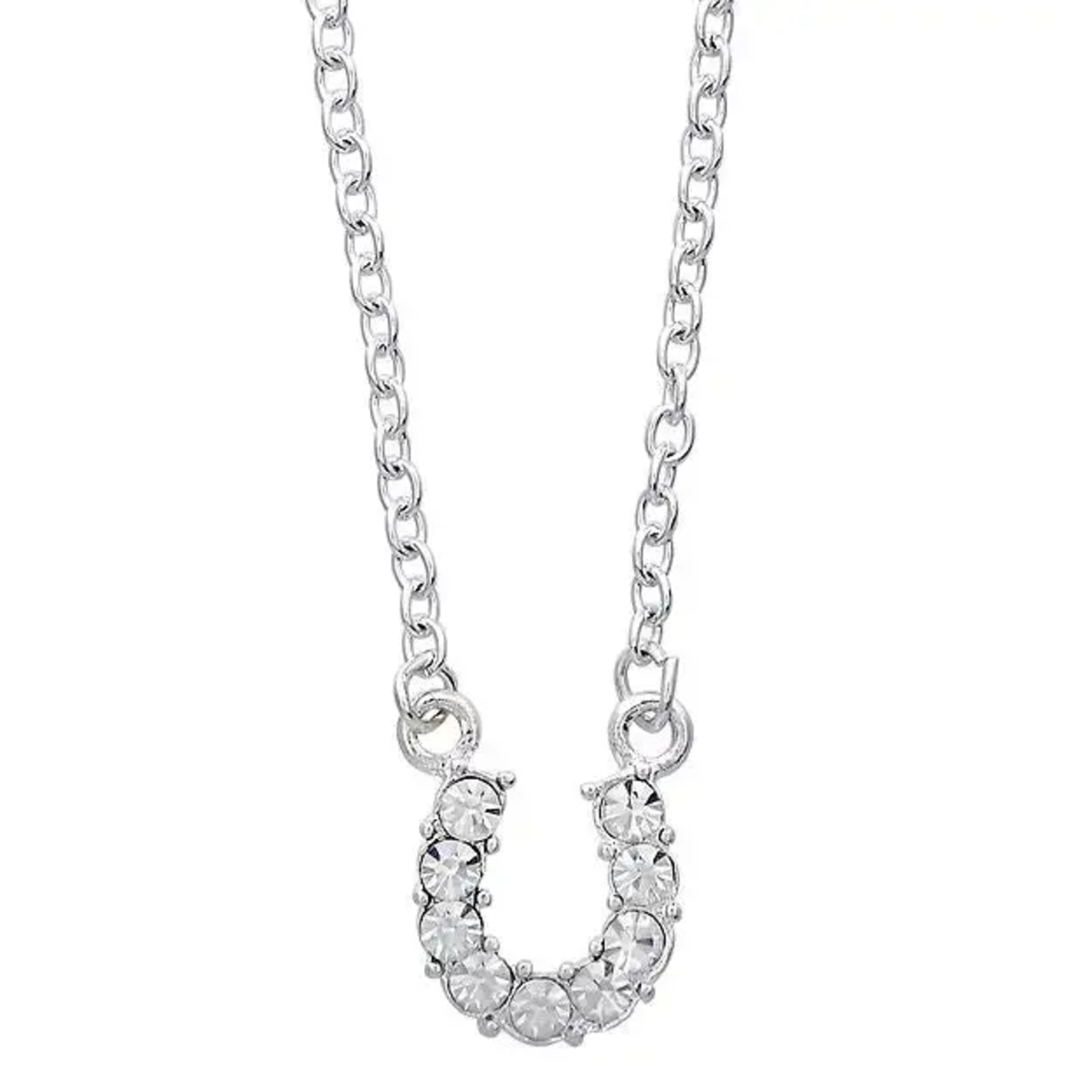 Rhinestone  Horseshoe Necklace