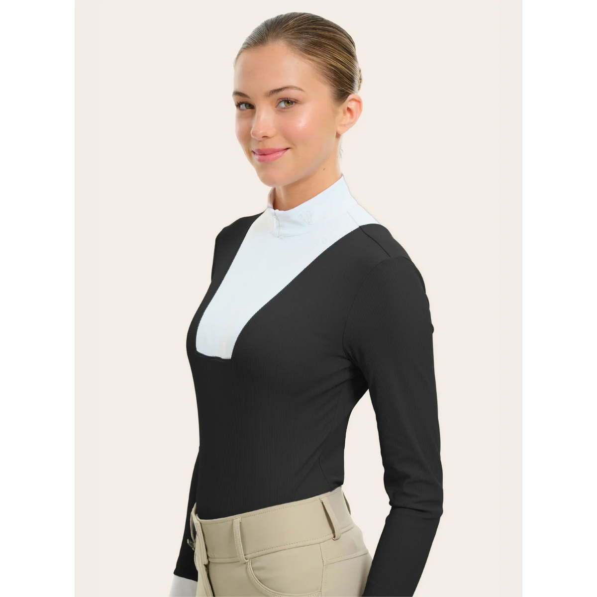 RJ Classics Celia Rib Zip Bib Shirt lds