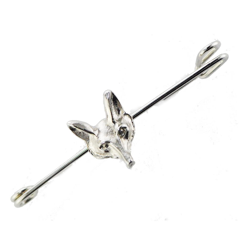 Stock Pin Fox Mask Silver
