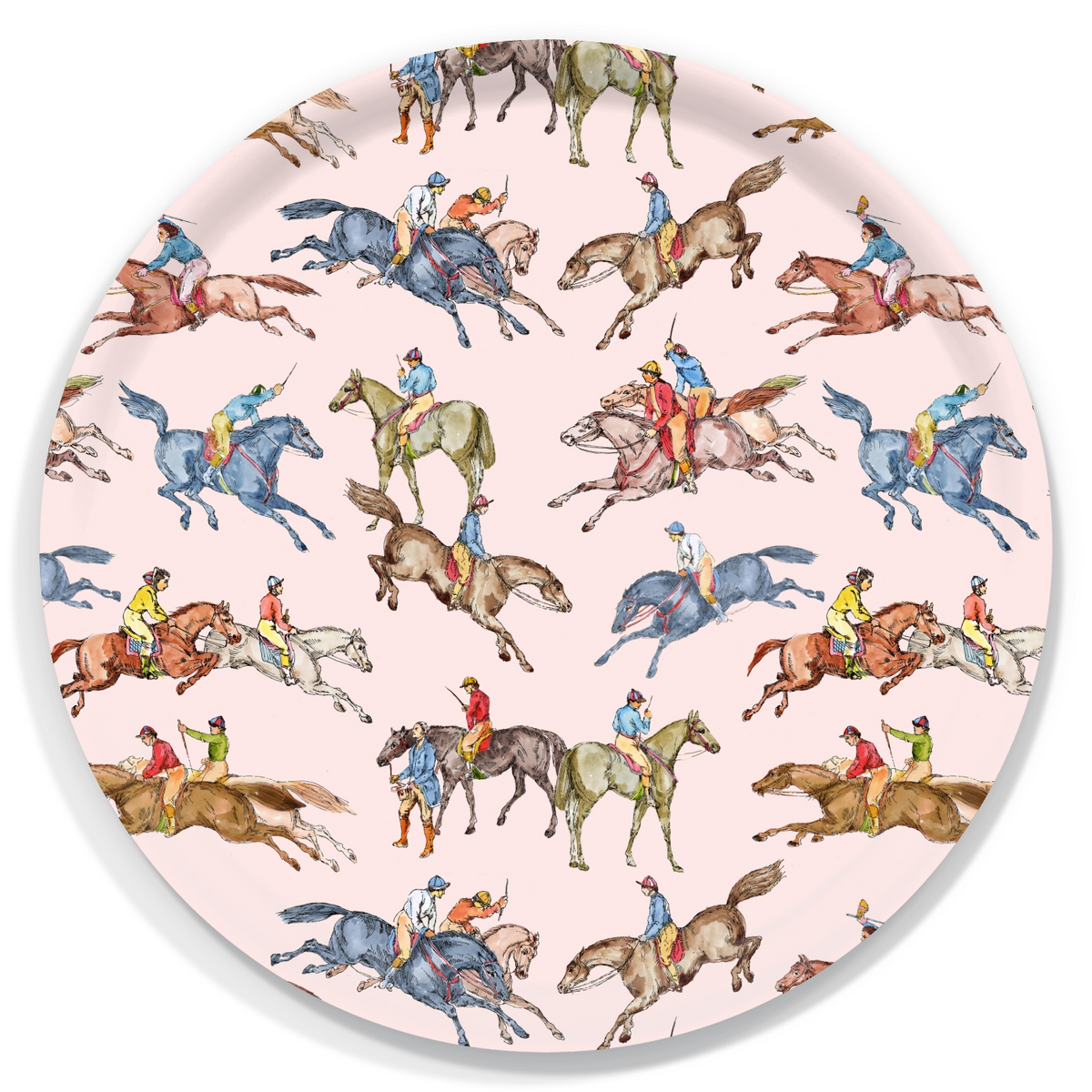 Giddy Up Horses Round Platter