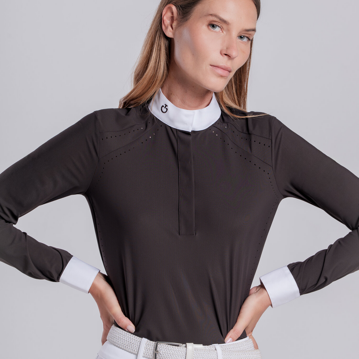 Cavalleria Toscana Seam Dots Shirt lds