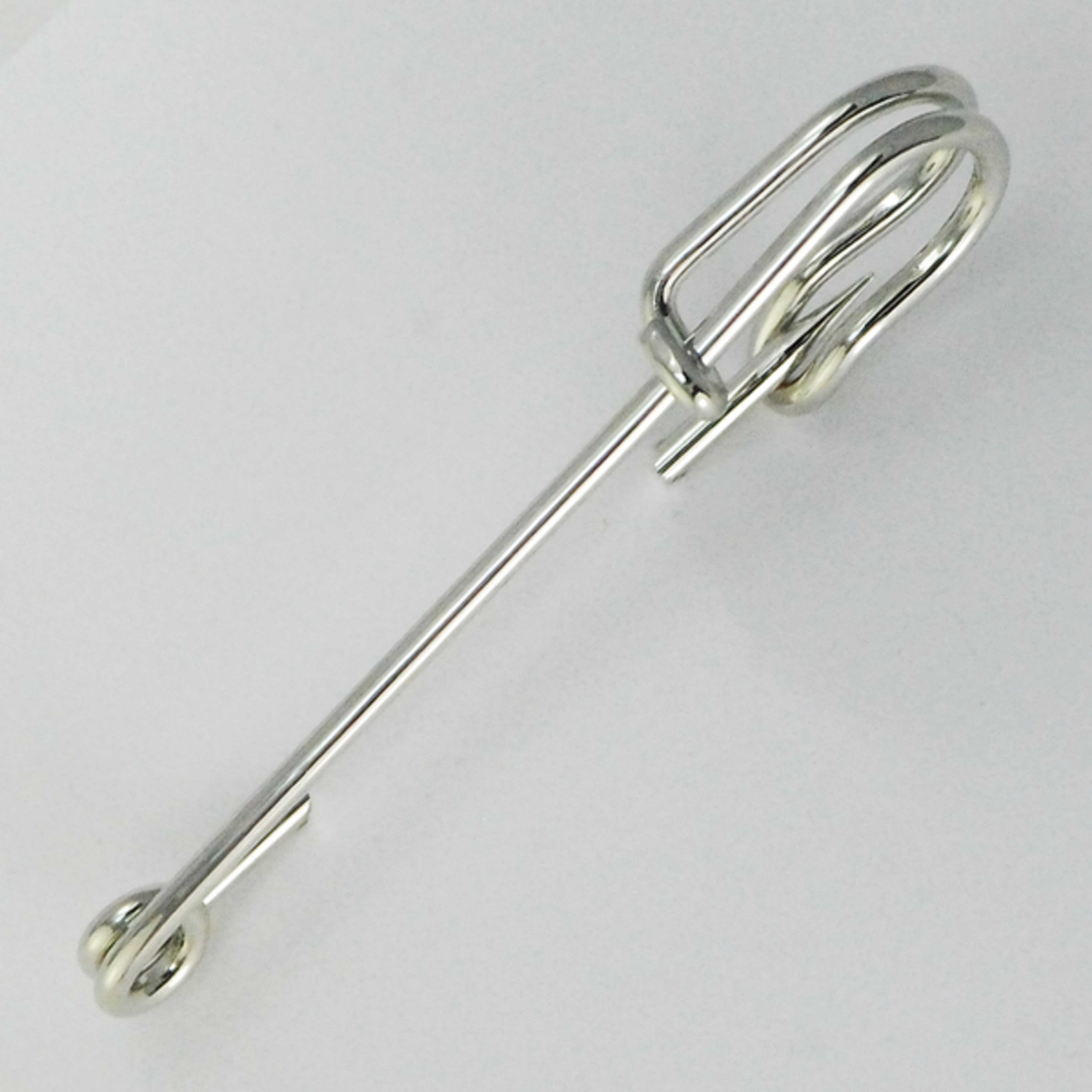 Stock Pin Steel Shank Silver 2"