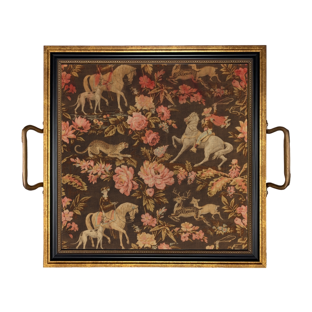 Equestrian Print Decorative Tray small