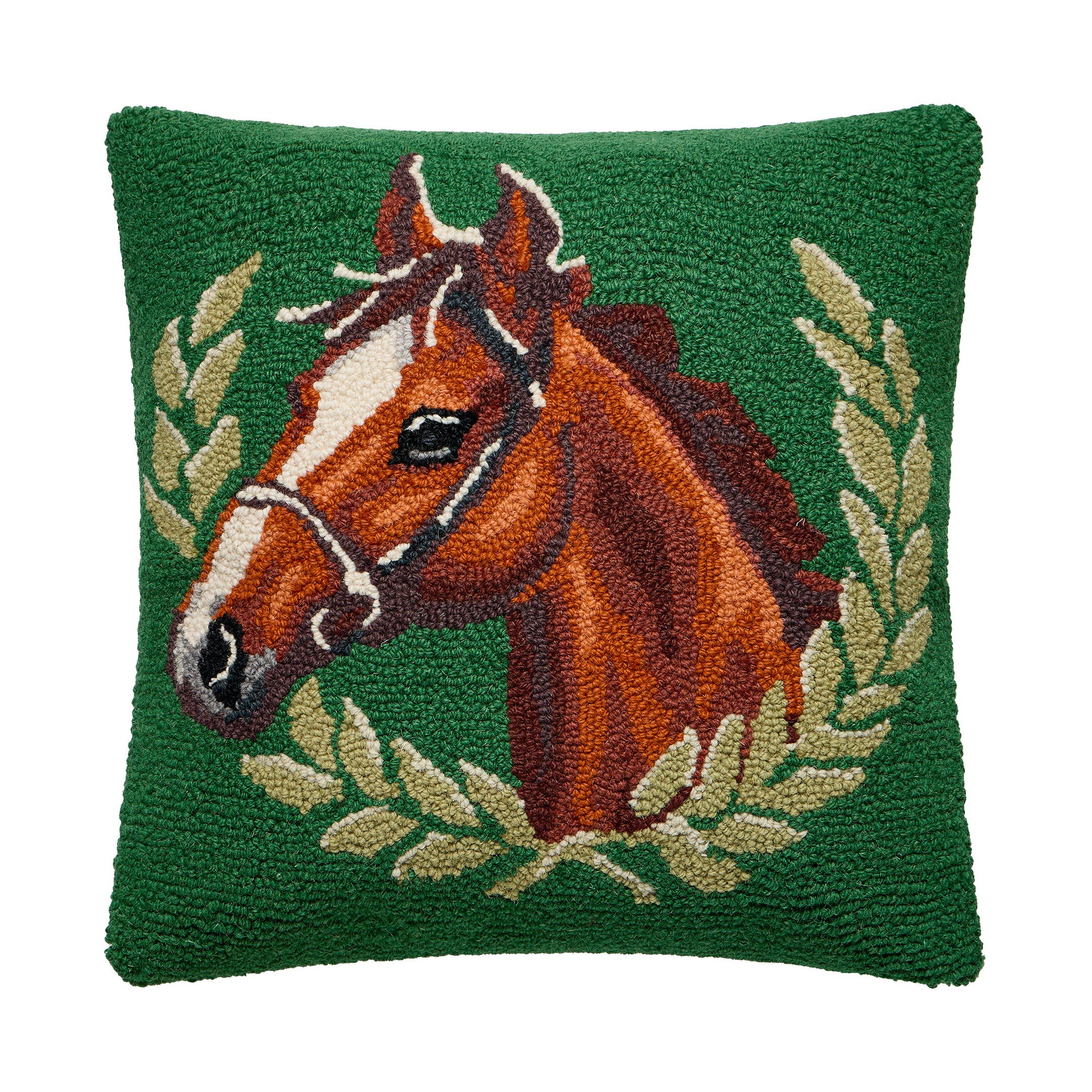 Equestrian Hooked Sofa Pillow
