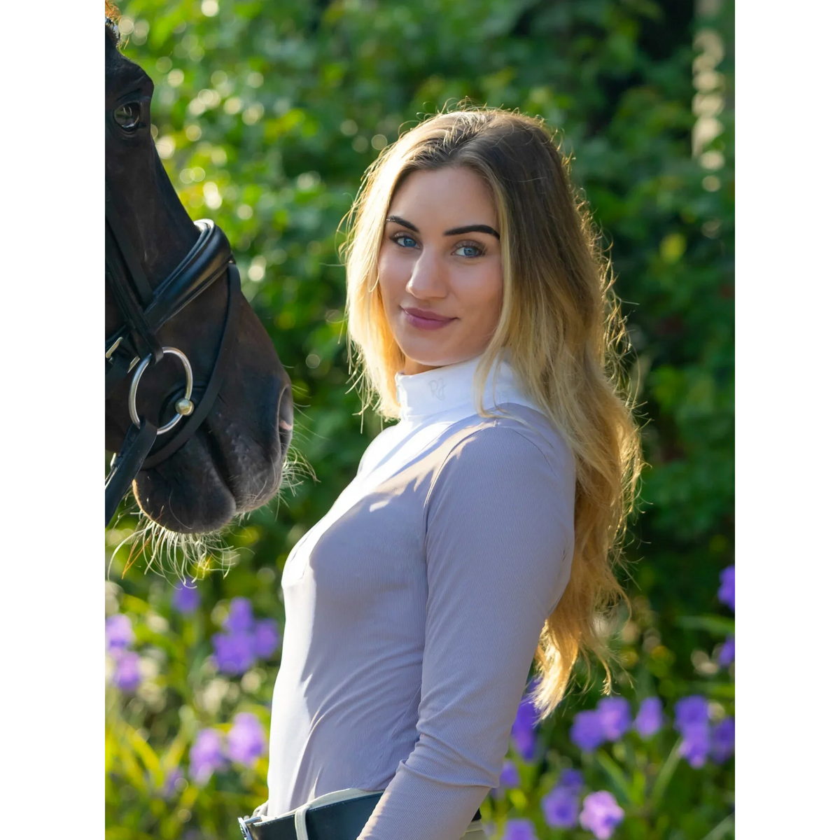 RJ Classics Celia Rib Zip Bib Shirt lds
