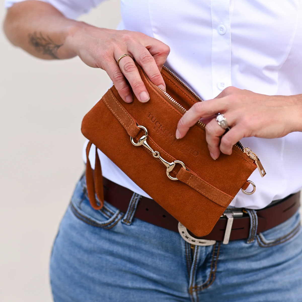 TT • Wellington Suede Wristlet