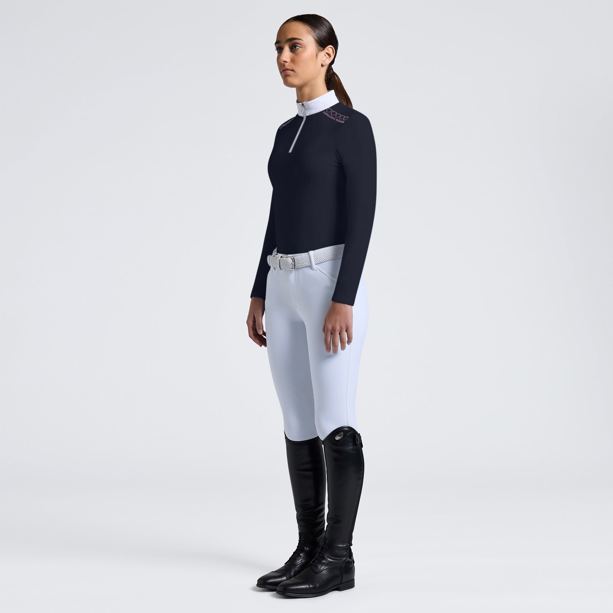 Cavalleria Toscana Heart Comp Polo l/s girls