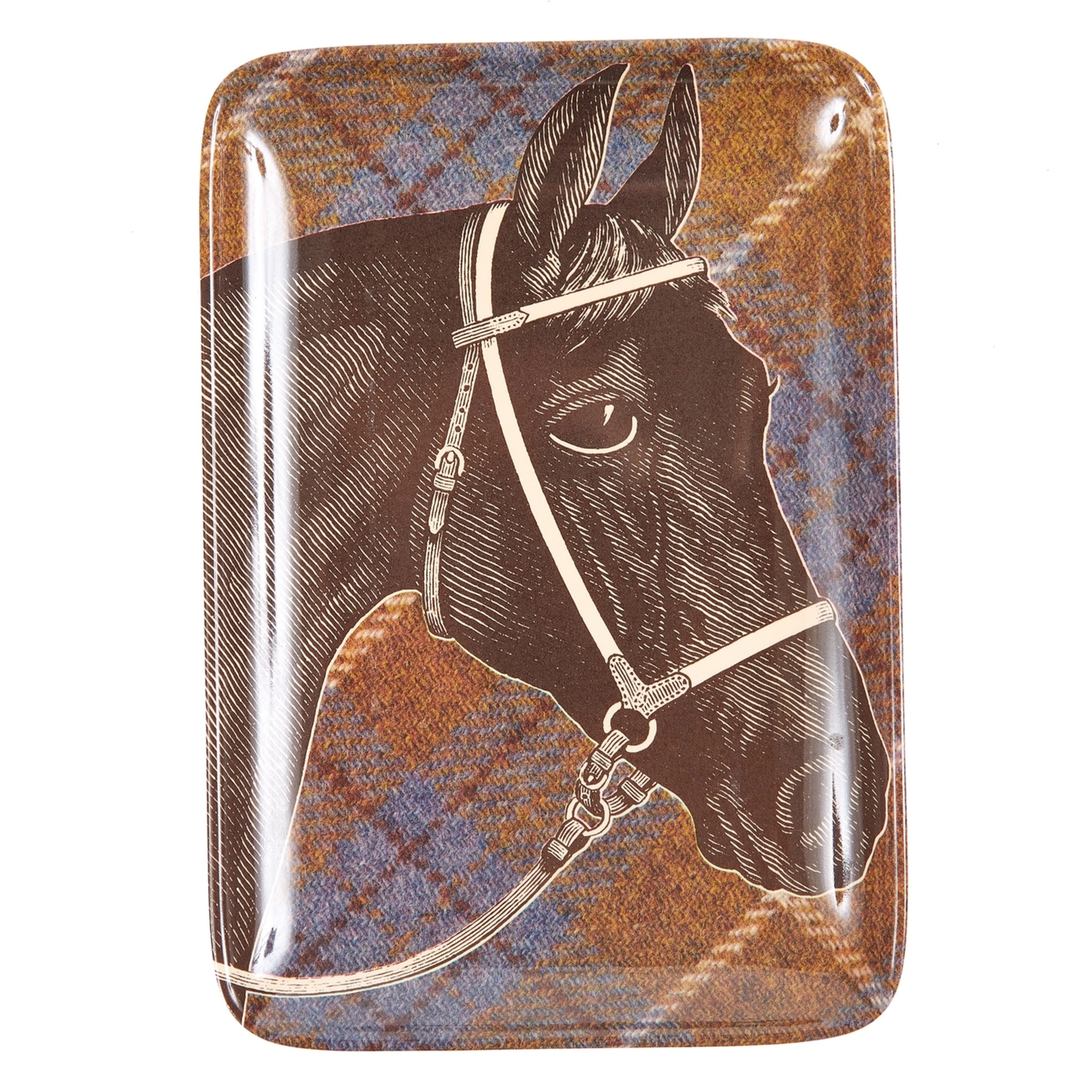 Equus Tweed Valet Tray Horse Head