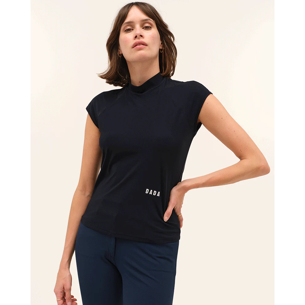 Dada Sport Totem Mock Neck Cap Sleeve