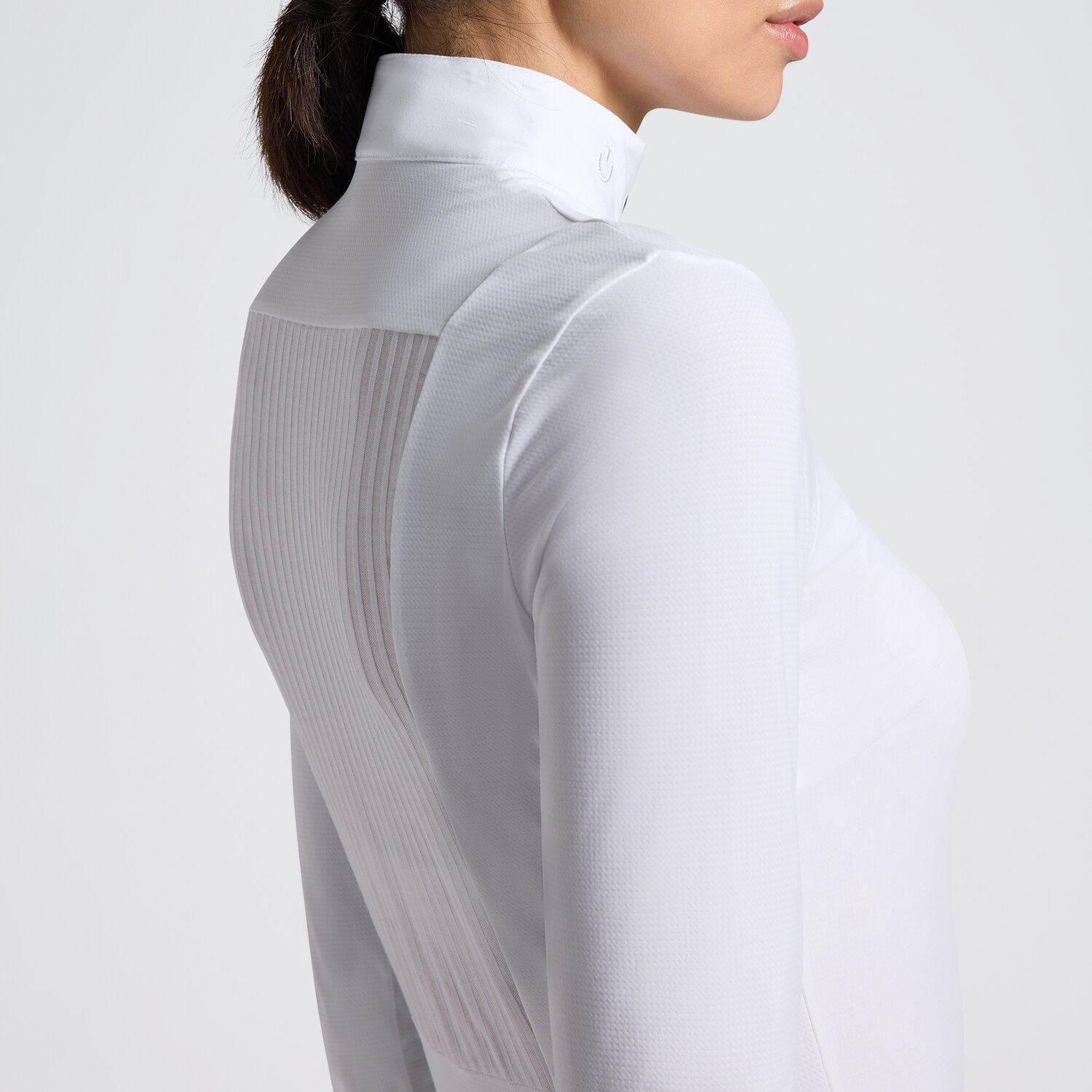 Cavalleria Toscana Stripe Back Panel Zip Top lds