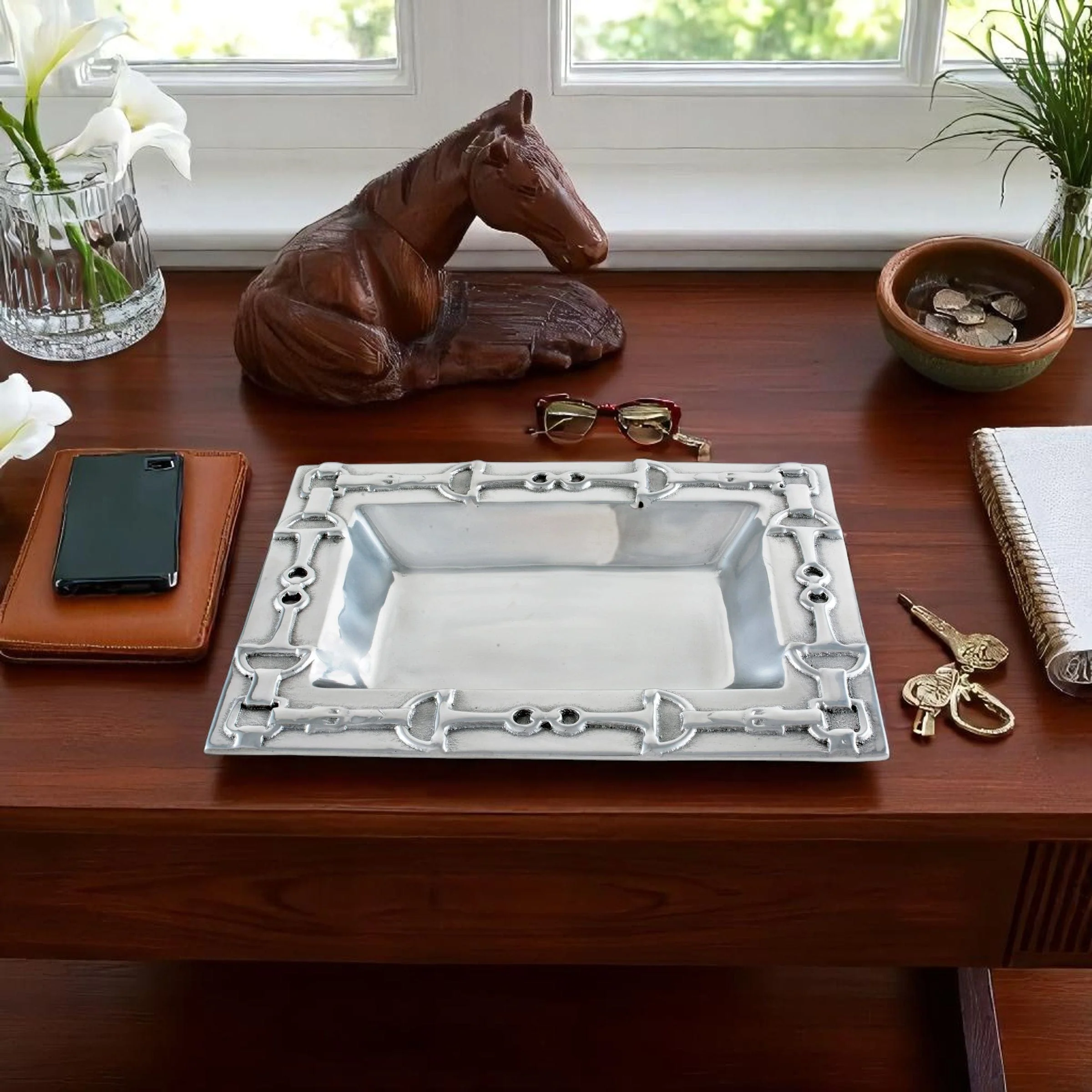 Cast Aluminum Equestrian Snaffle Catchall