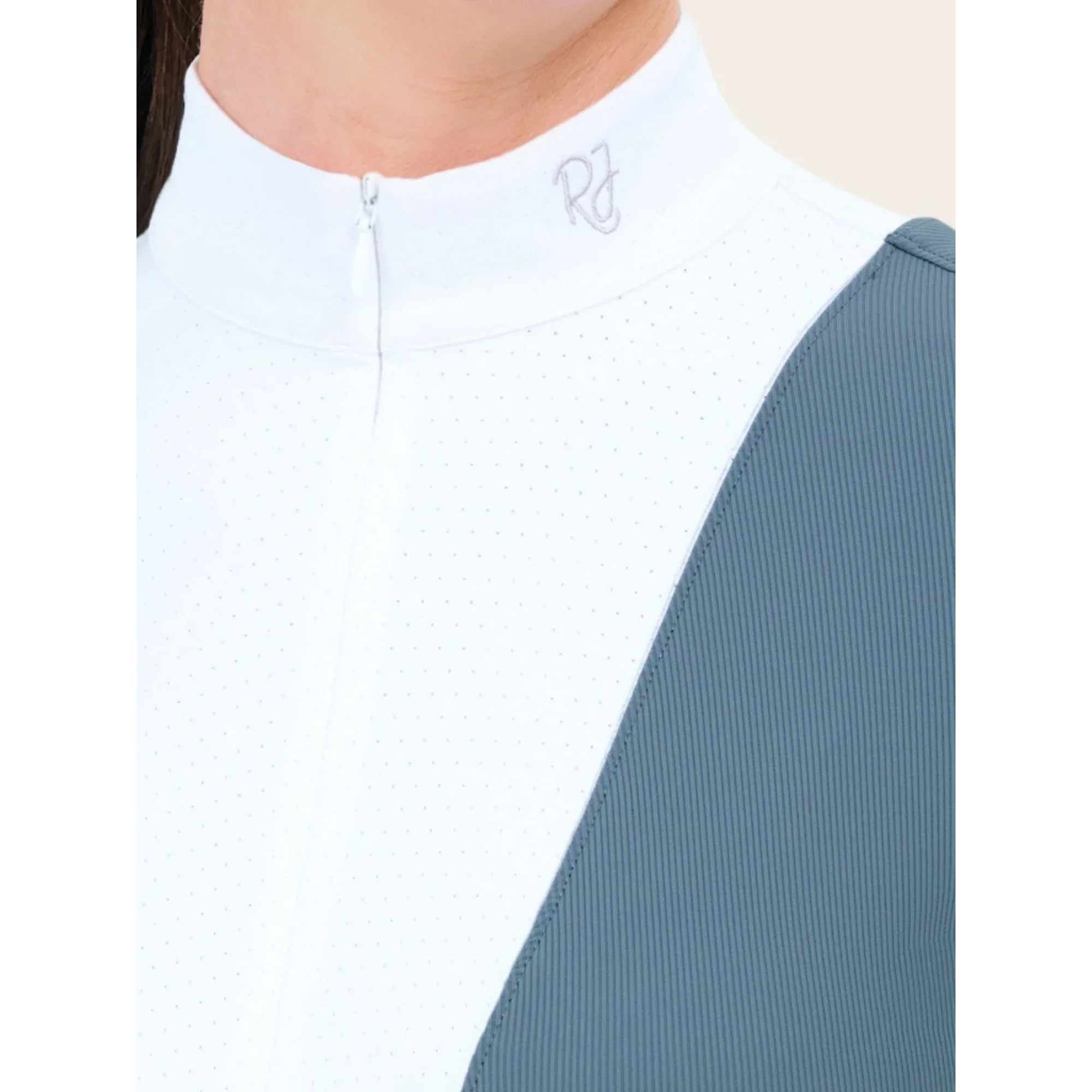 R.J. Classics Celeste Rib Zip Polo s/s ladies