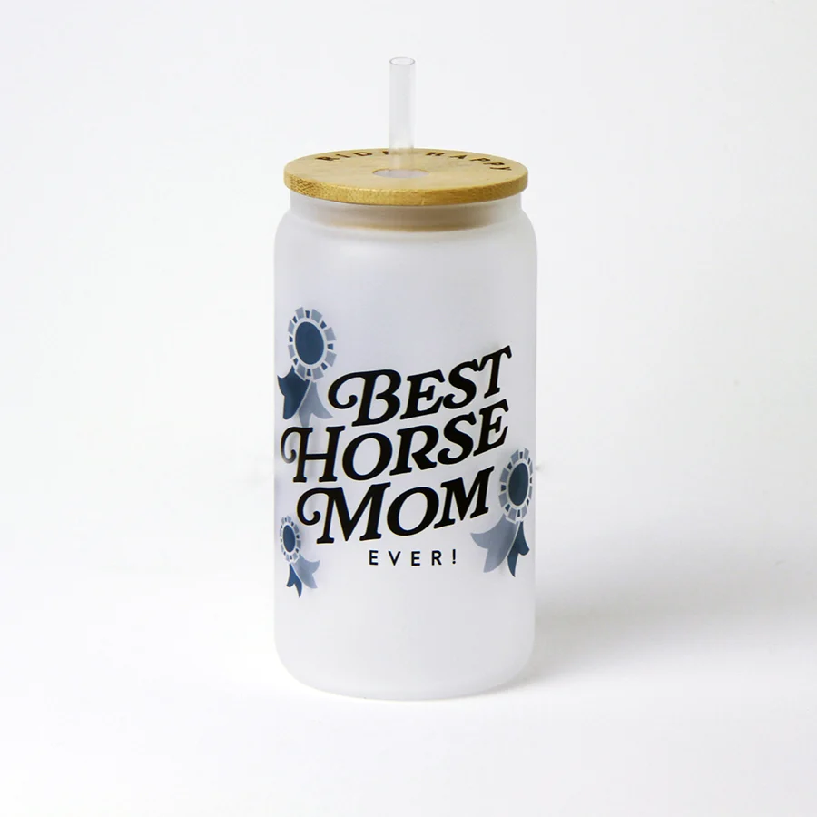 Ride Happy Glass Tumbler