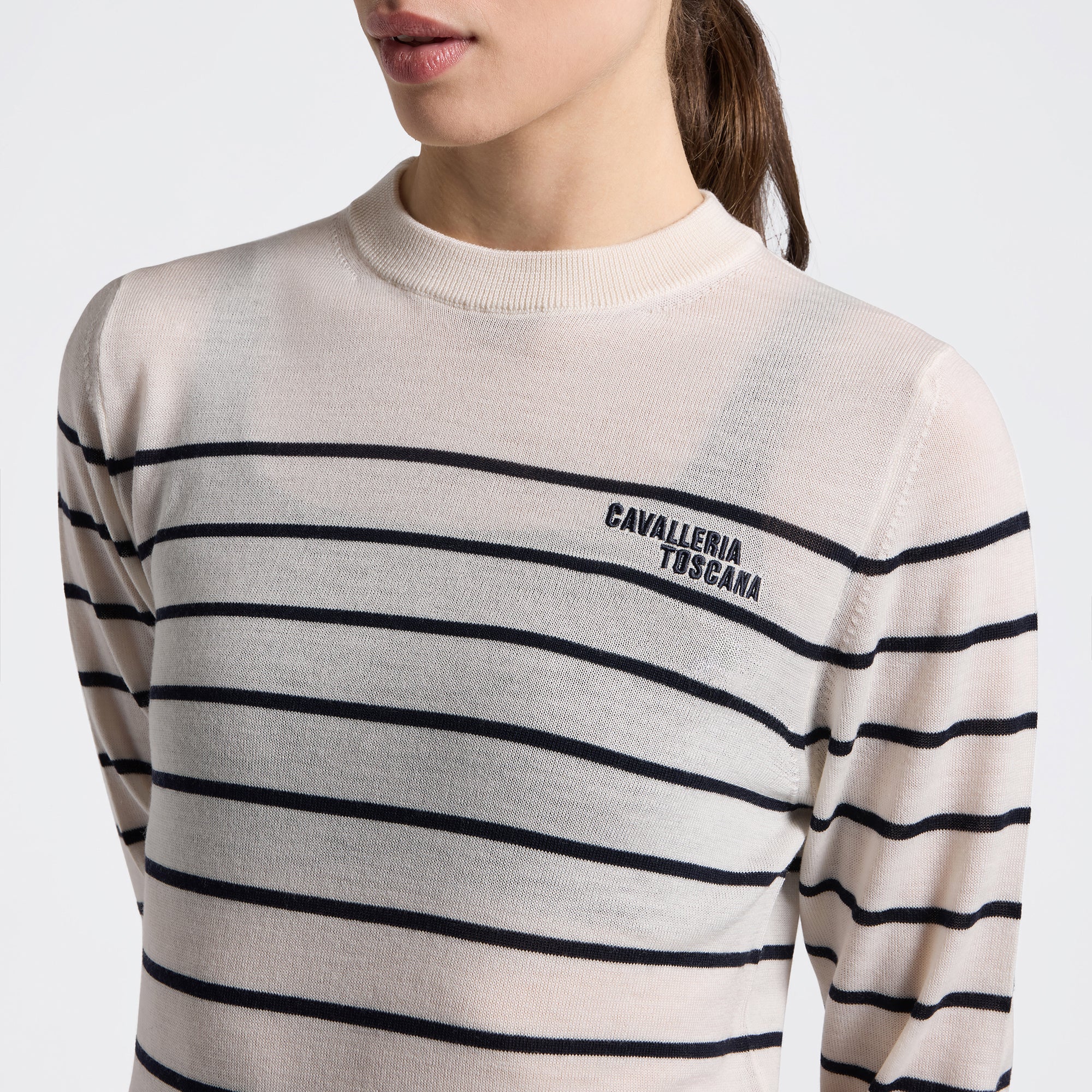 Cavalleria Toscana Stripe Crew Sweater ladies
