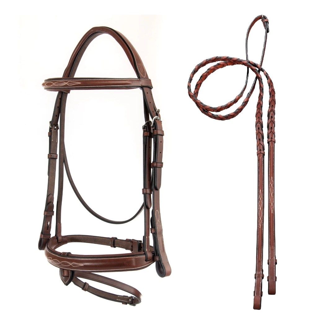 Arc de Triomphe Starman Flash Bridle w/Laced Reins