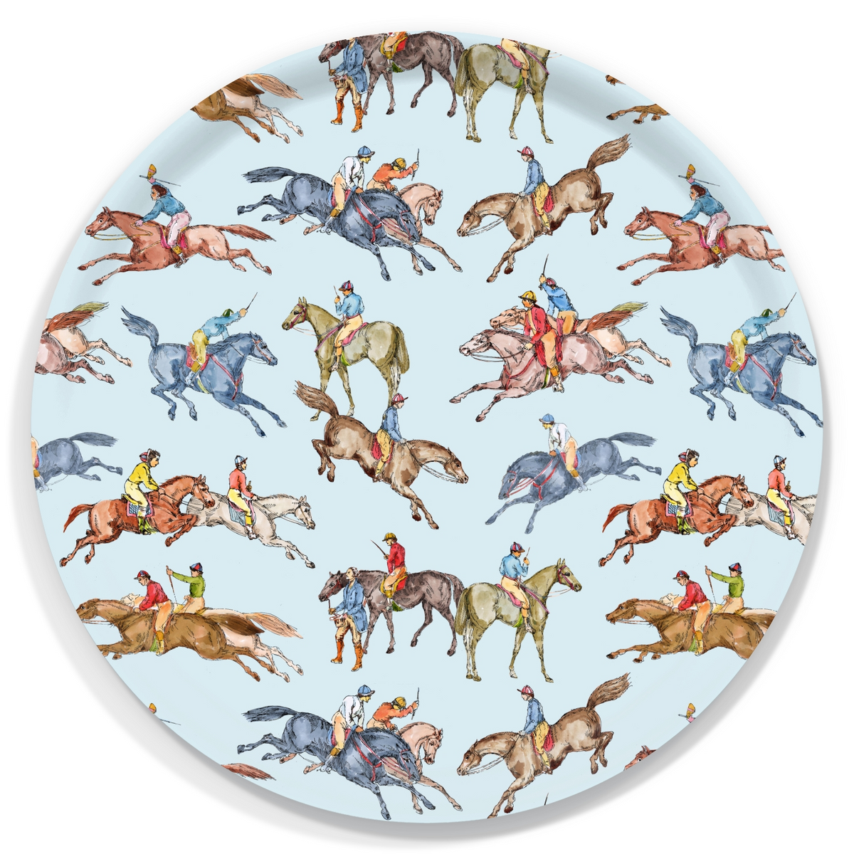 Giddy Up Horses Round Platter