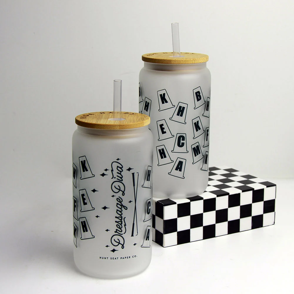 Ride Happy Glass Tumbler