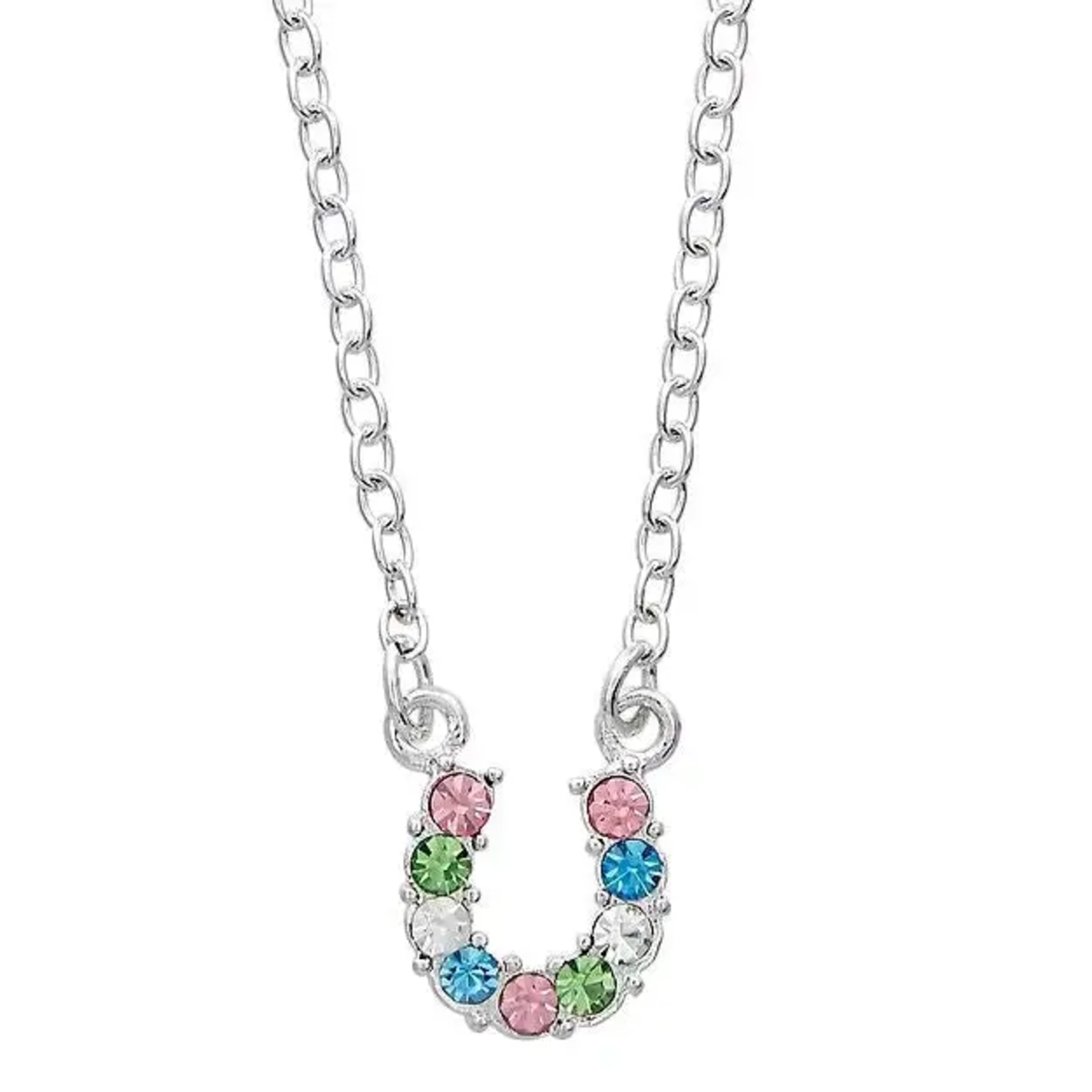 Rhinestone  Horseshoe Necklace