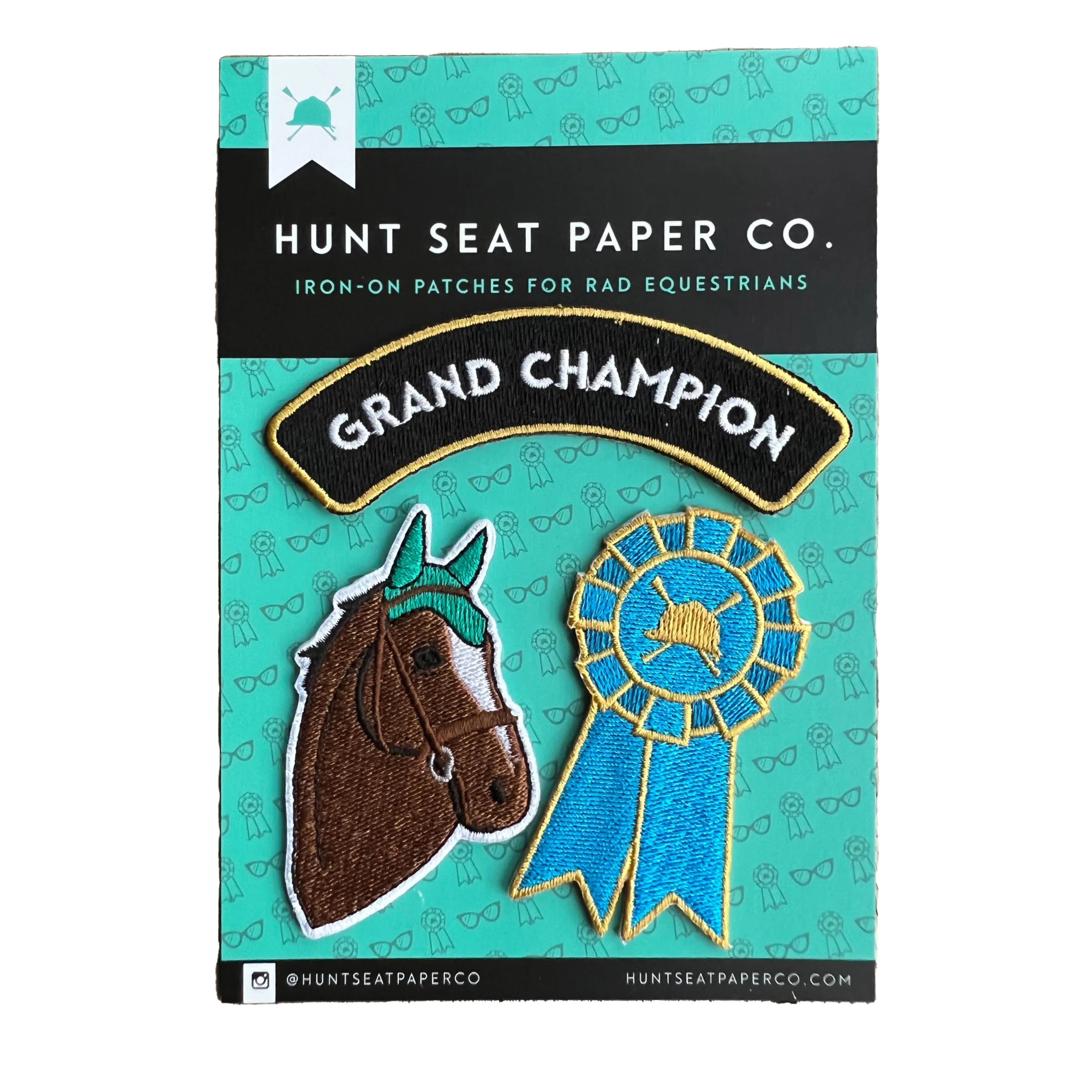 Hunt Seat Paper Co. Equestrian Iron-On Patch set