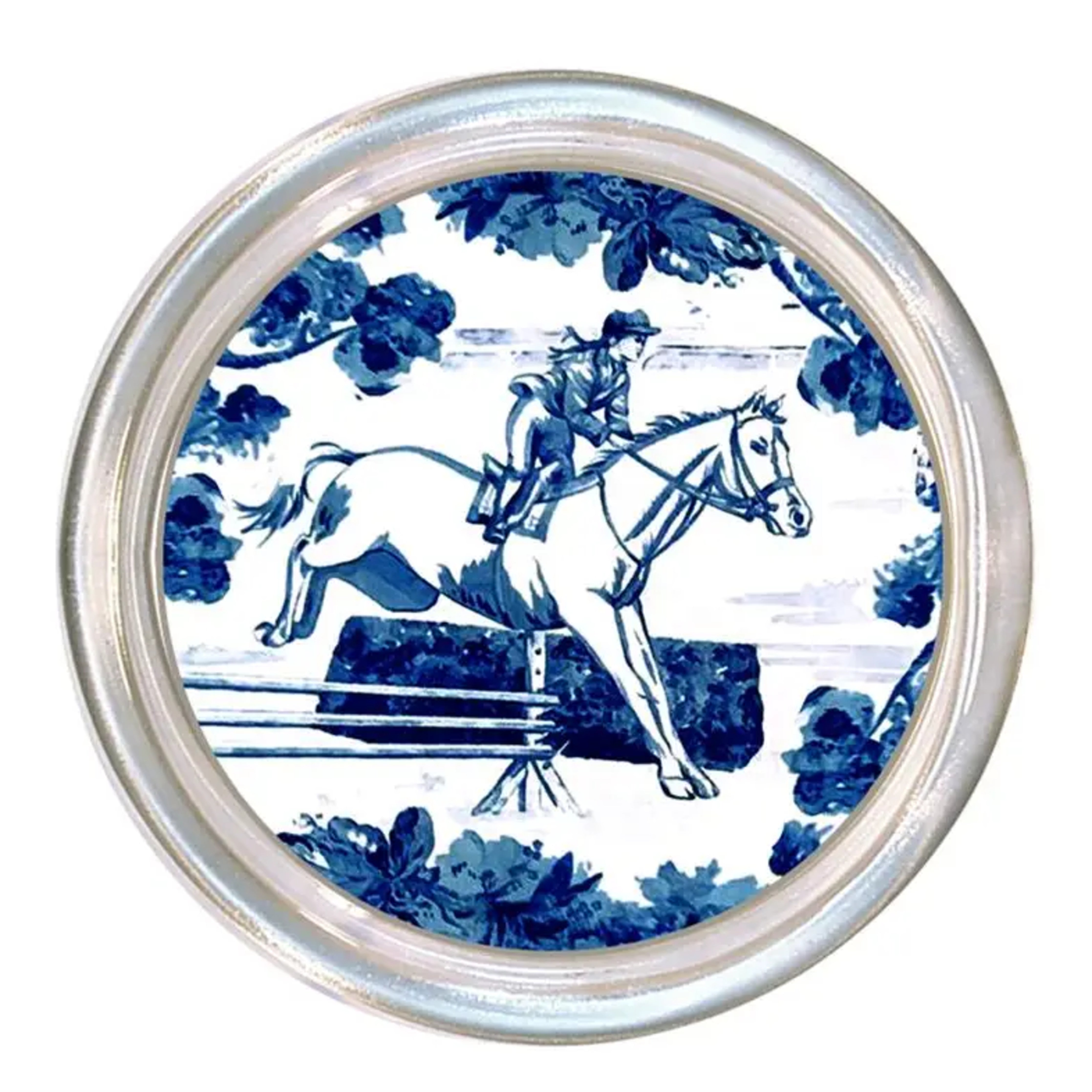 Equestrian Decoupage Glass Coaster
