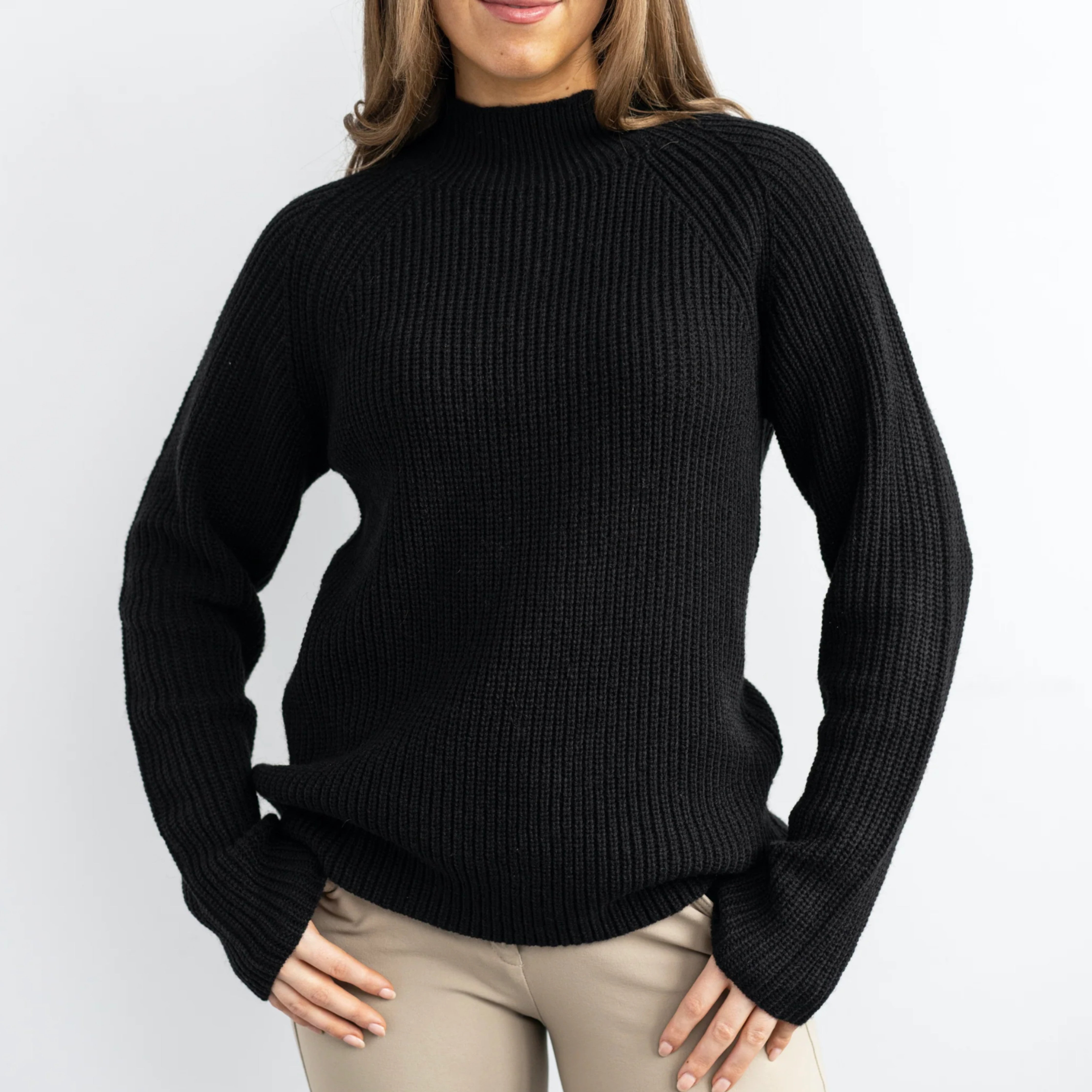 TKEQ Knit High Collar Sweater