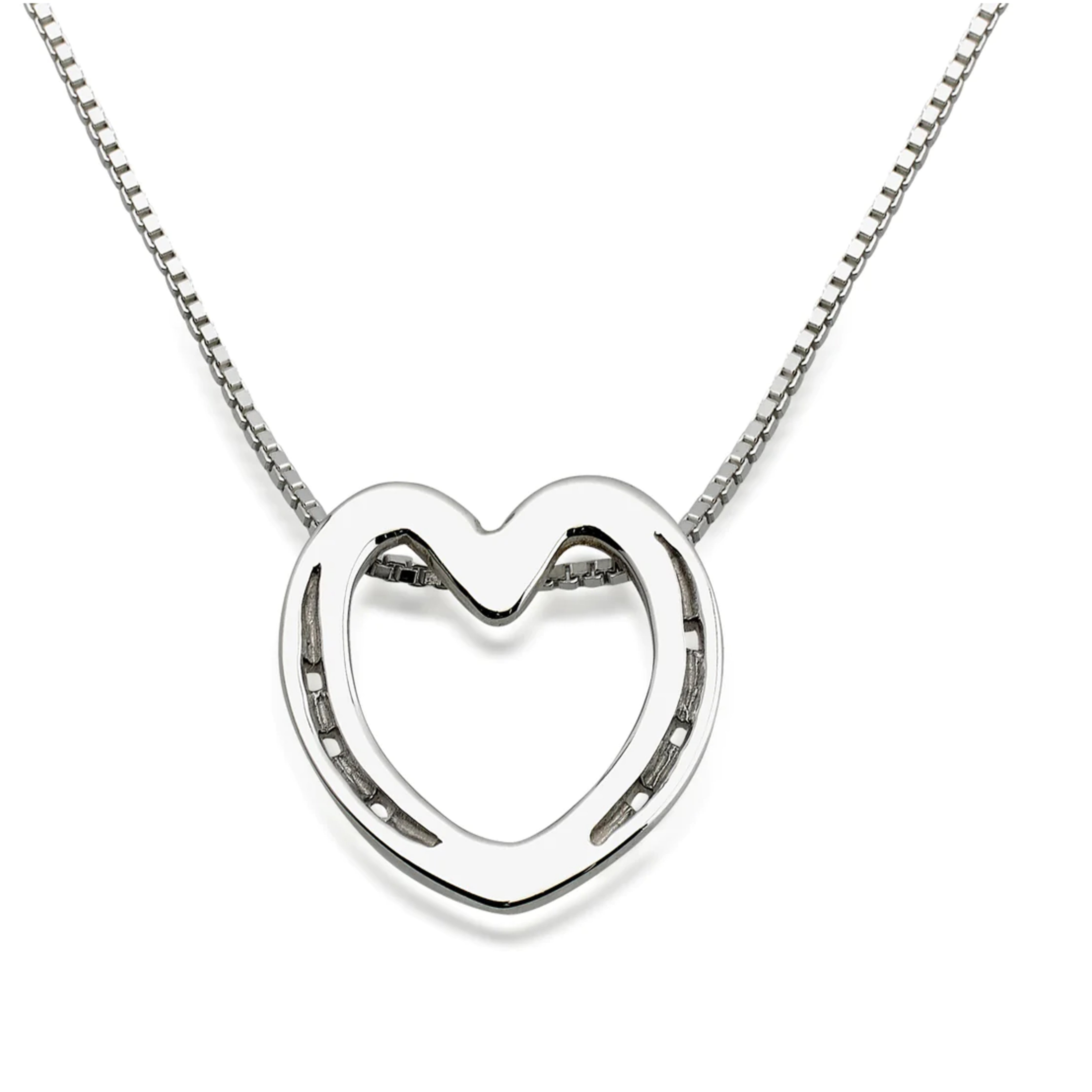 Shoe Heart Necklace Sterling