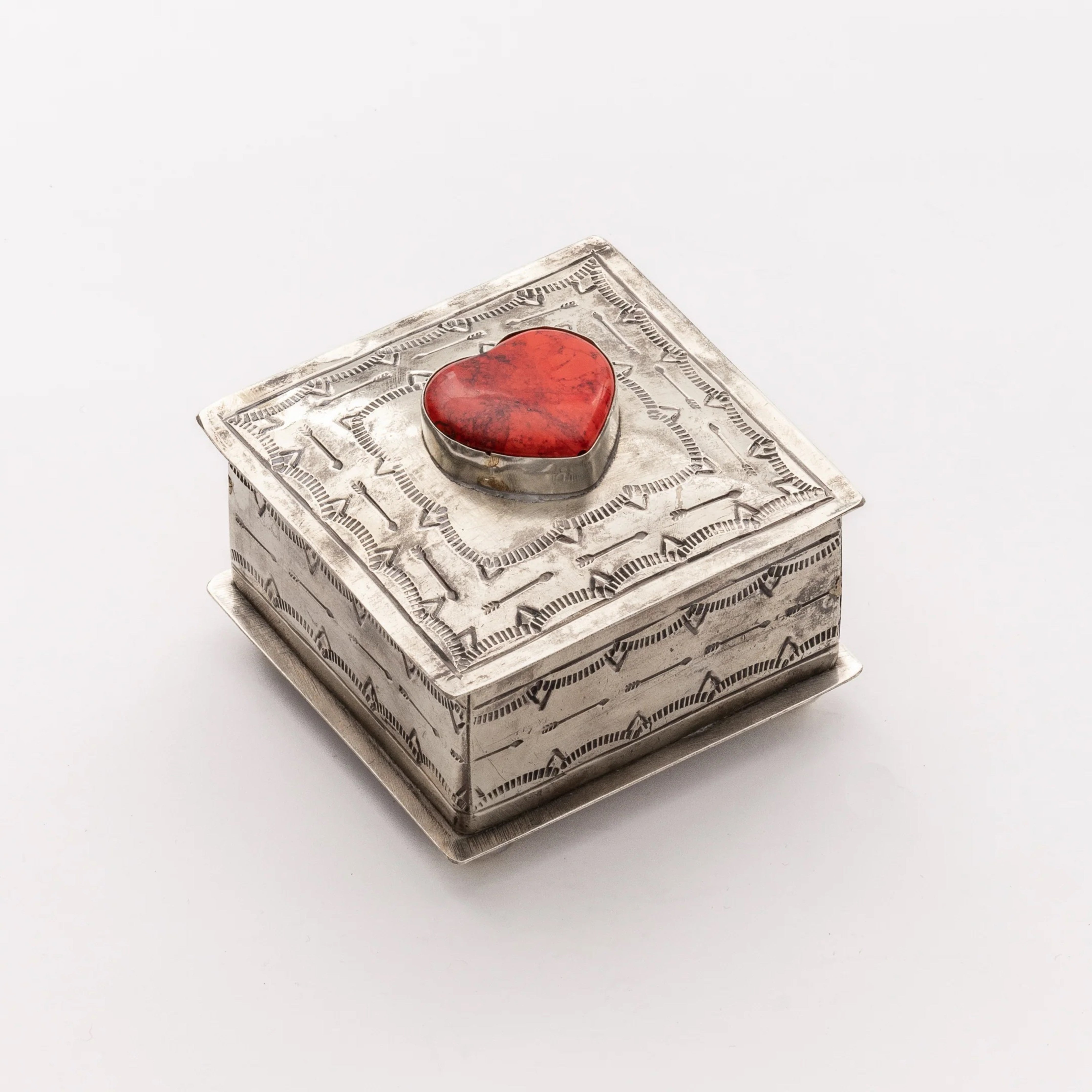 J. Alexander Rustic Red Heart Keepsake Box