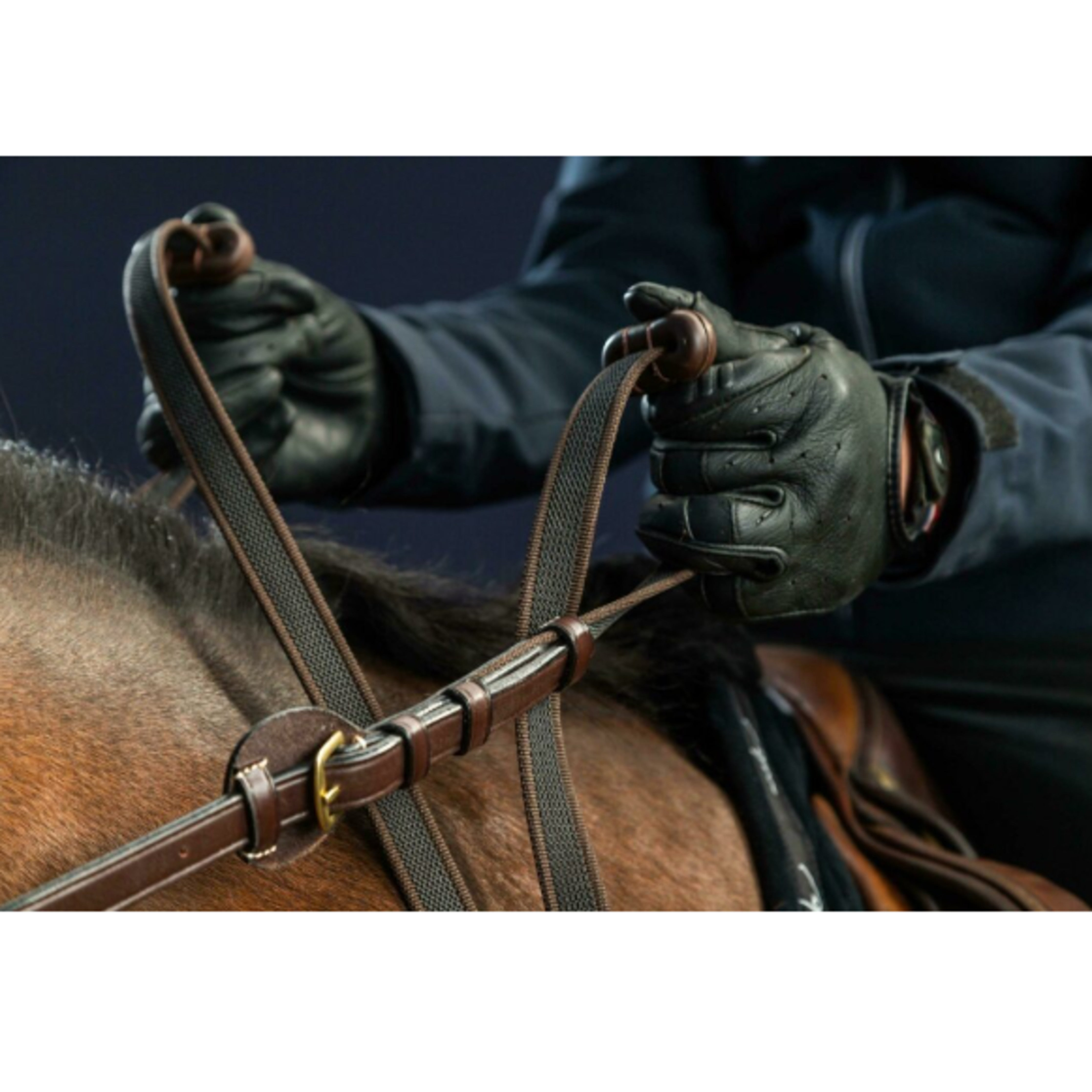 Horze Soft Grip Rubber Reins with Stoppers