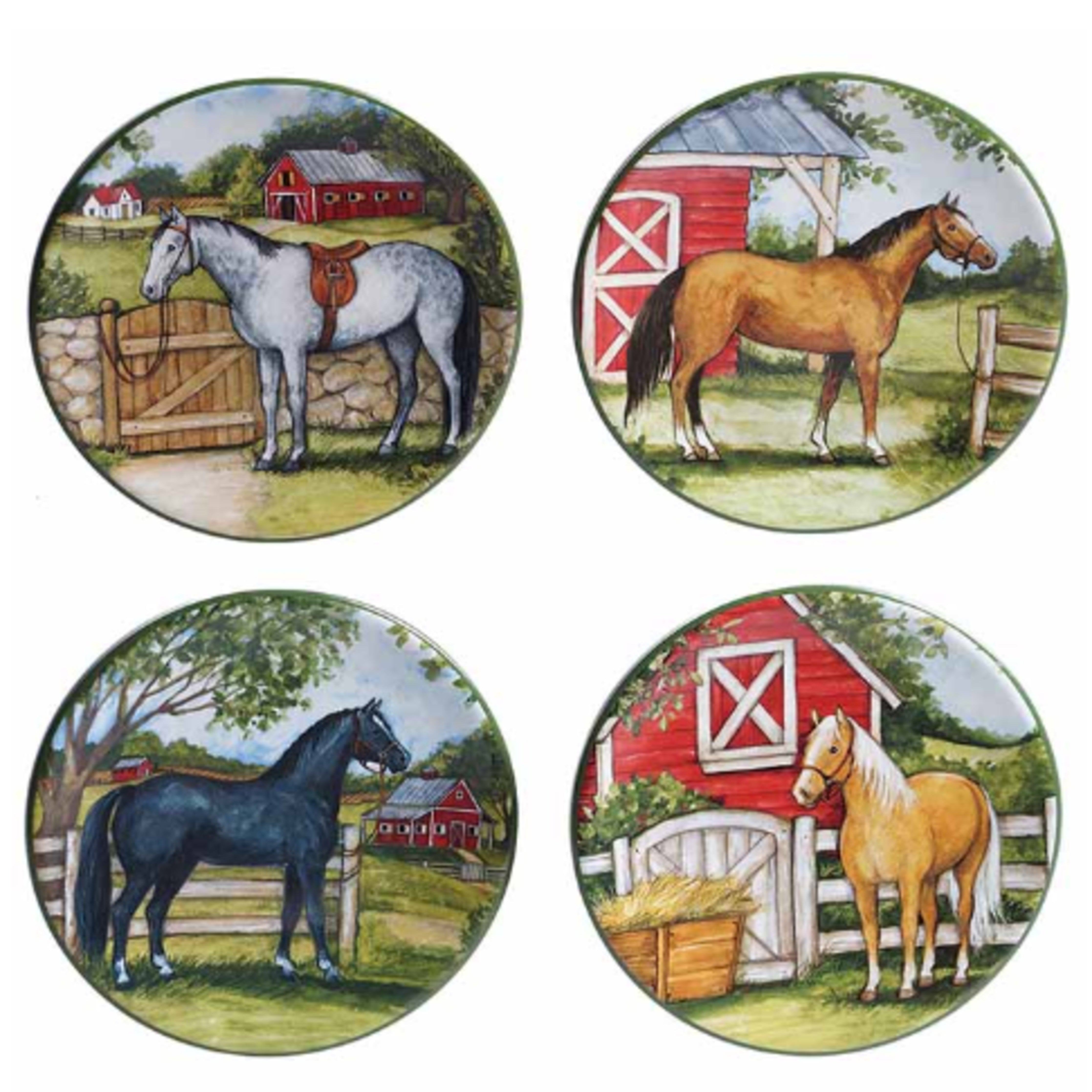 Horse Country Plates (set of 4)