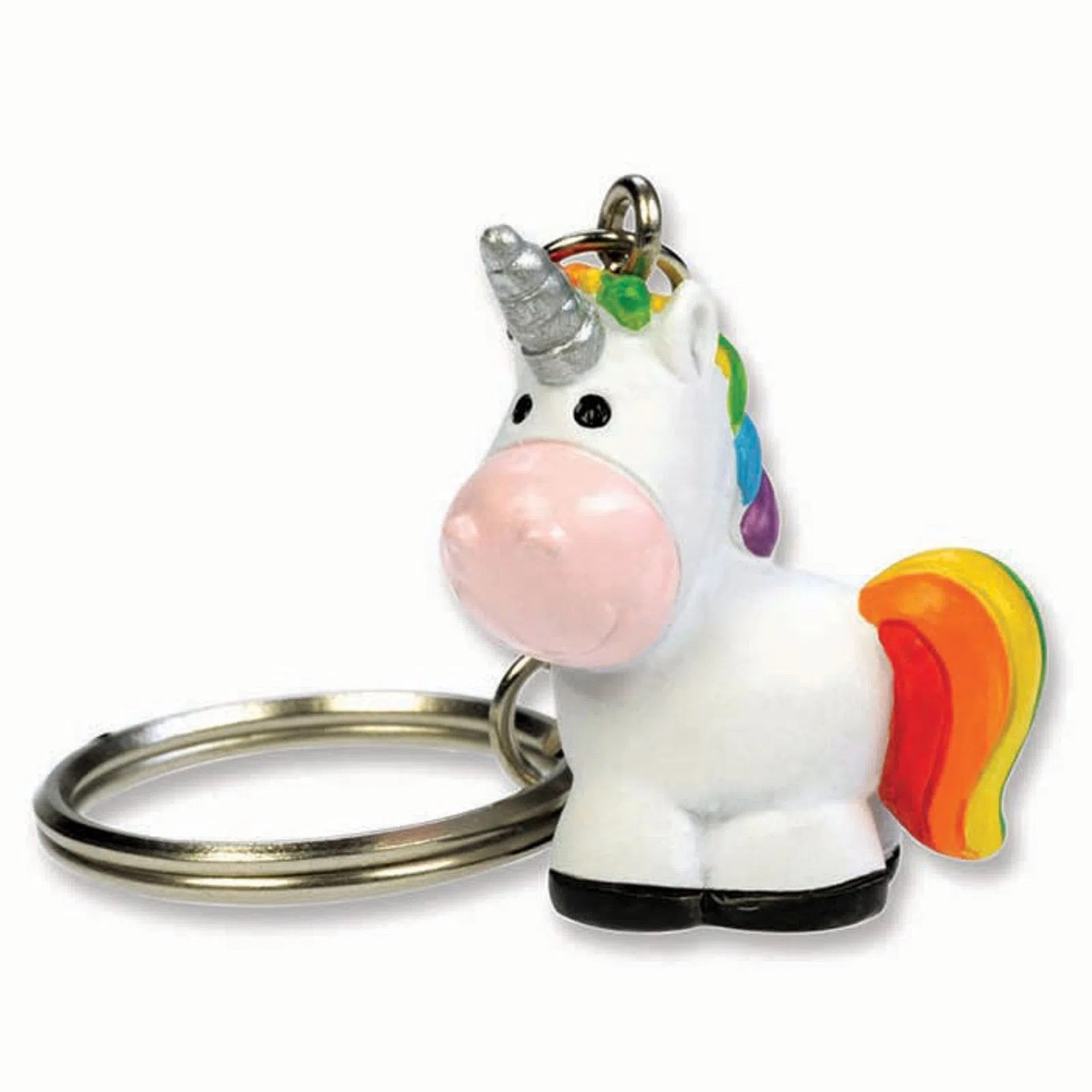 3D Rainbow Unicorn Key Ring