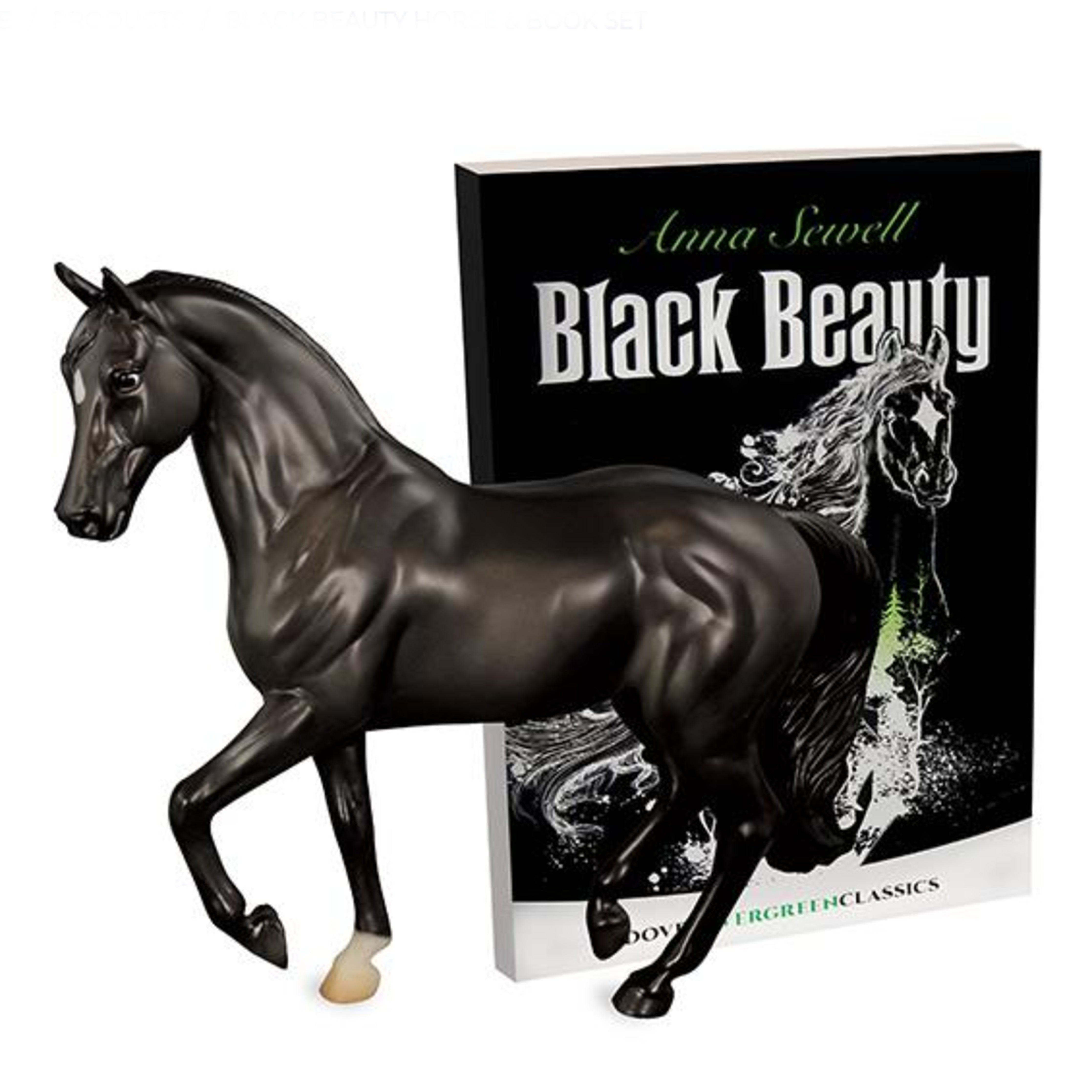 Black Beauty Horse + Book Set